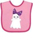 thumbnail image 3 of Inktastic Halloween, Ghost, Ribbon, Bow, Trick or Treat, Boo Girls Baby Bib, 3 of 4