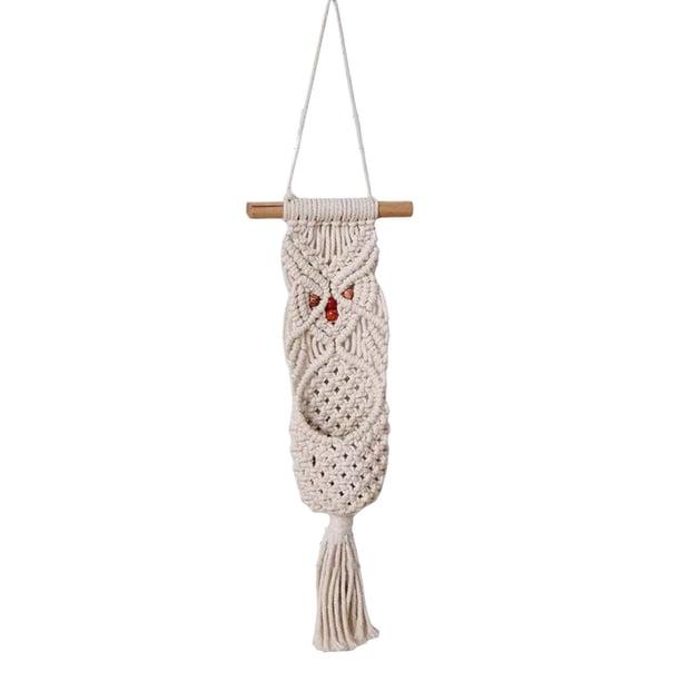 Organizador de Almacenamiento de Bolsas de Regalo Hecho a Mano Colgando Cesta Tejida 56 X 20 cm Organizador de Correo Montado en la Pared para la Decoración de la Oficina Del Hogar