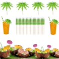 thumbnail image 2 of Paraguas de papel de palmera Tropical de 50 piezas, selecciones de frutas y cóctel, adornos Hawaianos para fiestas de cumpleaños y bodas, 2 of 4