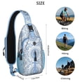 thumbnail image 2 of Nordic Geometric Sling Bag, Minimalist Sketch Style Crossbody Daypack for Daily Commute and Short Trips, 2 of 4
