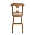 thumbnail image 3 of Weston Home Sheena Napoleon Back Wood Swivel Bar Stool, Oak, 3 of 5