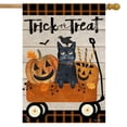 thumbnail image 2 of Briarwood Lane Trick Or Treat Wagon Halloween House Flag, 2 of 4
