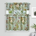 thumbnail image 2 of Pioneer Kitchen Curtains and Valance Set 36 Inch Tier Vintage Floral Pattern 3 Pieces Set Dining Room Small Curtain Drapes Cafe Curtains Valance for Home Decor Rod Pocket, 2 of 6
