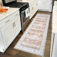 thumbnail image 4 of Haperlare 2x10 Vintage Printed Runner Rug Boho Rug, Machine Washable Non Slip Rug Low Pile Indoor Floor Carpet for Hallway Bedrooms Home Decor, Light Brown, 4 of 8