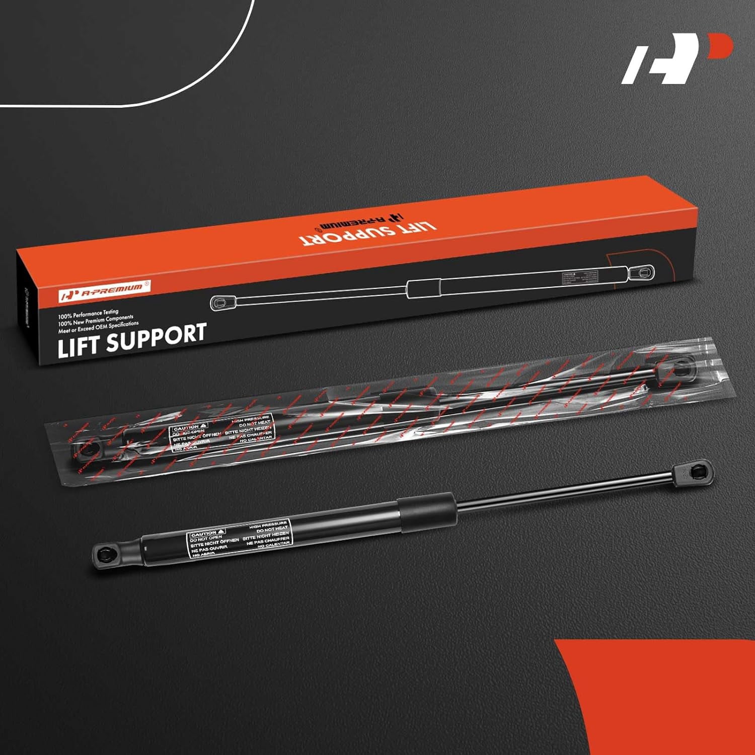 A-Premium Front Hood Lift Supports Shock Struts Gas Spring Damper Replacement for Porsche Cayenne 2003-2010