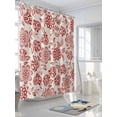 thumbnail image 3 of Shower Curtain Red Paisley Floral Bathroom Curtains with Hooks, Waterproof Fabric Retro Bohemian Flowers Bath Shower Curtains Set for Bathroom Bathtubs Decor 36x72 Inch, 3 of 8