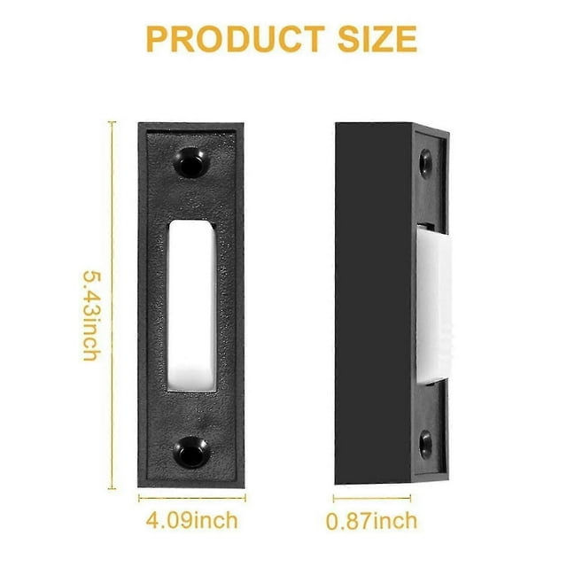2pcs Universal Garage Door Opener Switch 41a4166 Lighted Push Button Black Finish With White Center