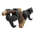thumbnail image 5 of Ebros Rustic 2 Playful Black Bears Dangling On Tree Branches 3 Wall Hooks 9.25"W, 5 of 10