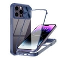 thumbnail image 3 of Elegant Choise for iPhone 14 Pro Case with Slide Camera Lens Full Coverage Hybrid Hard Phone Cover, Blue, 3 of 12