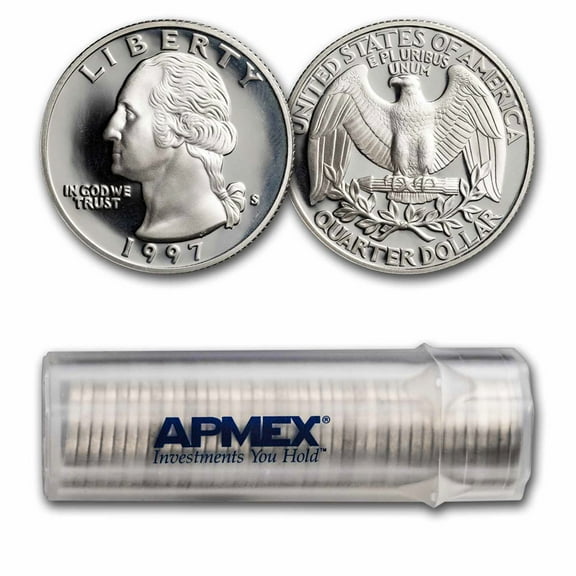 1997-S Washington Quarter 40-Coin Roll Proof (Silver)