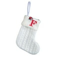 thumbnail image 2 of Fridja 8 Inch Mini Initial Christmas Stocking Monogram Embroidered Christmas Stocking White Knitted Small Christmas Stocking Decorations for Fireplace Mantle Christmas Wall, 2 of 5