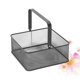 thumbnail image 2 of Home Iron Hand Basket Square Household Metal Storage Box Kitchen Vegetable Holder Table Basket Black for Storage (Small), 2 of 3