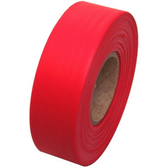 Tape Planet Flagging Tape 1-3/16 inch x 150 ft Non-Adhesive Plastic Ribbon, Red