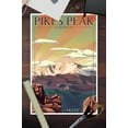 thumbnail image 3 of Pikes Peak, Colorado, Lithograph (12x18 Wall Art Poster, Room Decor), 3 of 3