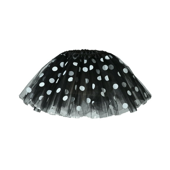 Generic Women's Polka Dot Tulle Tutu Skirt Layered Ballet Tutu Skirts Halloween Costume Tutu Skirt for Women and Girls