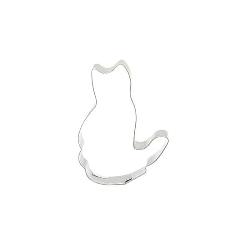 

Huaai Cat Shaped Aluminium Mold Sugarcraft Cake Cookies Pastry Baking Cutter Mould Silver B