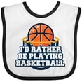 thumbnail image 3 of Inktastic I'd Rather Be Playing Basketball Boys or Girls Baby Bib, 3 of 4