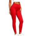 thumbnail image 3 of Leggings for Women High Waisted Tummy Control Workout Yoga Pants Red Gym Lounge Leggings Size 2XL, 3 of 8