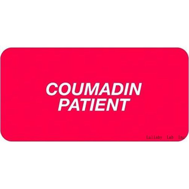  File Folder Chart Labels, SY1717, Coumadin Patient, Medical Chart