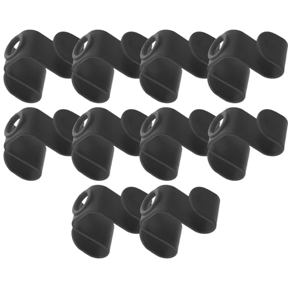 FENGGUIQU 10Pcs Lightweight Plastic Hanger Hooks Space Saving Clothes Storage