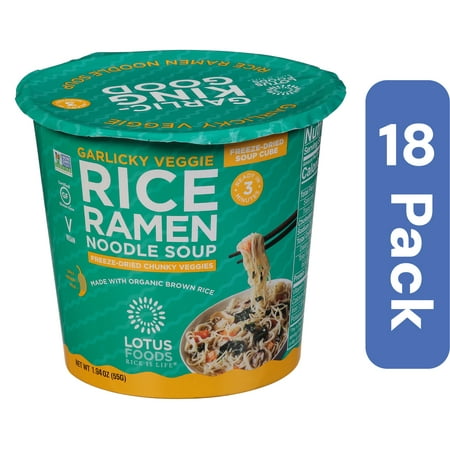 Lotus Foods Organic Rice Ramen Soup Cup 1.94 oz (Pack of 18)