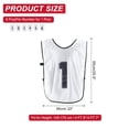 thumbnail image 2 of Uxcell Soccer Training Vest, Team Sports Pinnies Reversible Numbered Jerseys White 26 in, 2 of 7