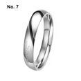 thumbnail image 1 of Bague en Acier Inoxydable Mode Légère Portable Cœur Cadeau Bagues Robustes Simples Imperméables Bijoux Festival Taille 7 (Homme 3), 1 of 7