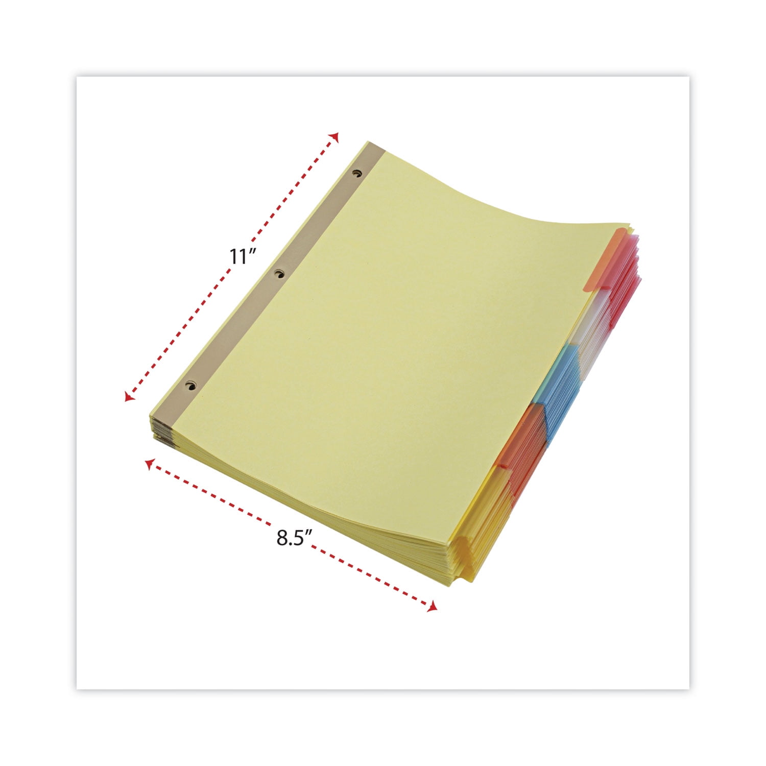 Universal UNV20860 Deluxe Extended Insertable Tab Indexes with 5 Assorted Tabs - Buff (24/Box)