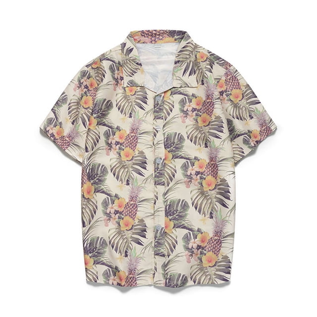 Camiseta de playa para hombre, de secado rápido, holgada, con cuello tipo surf y estampado caqui, talla M