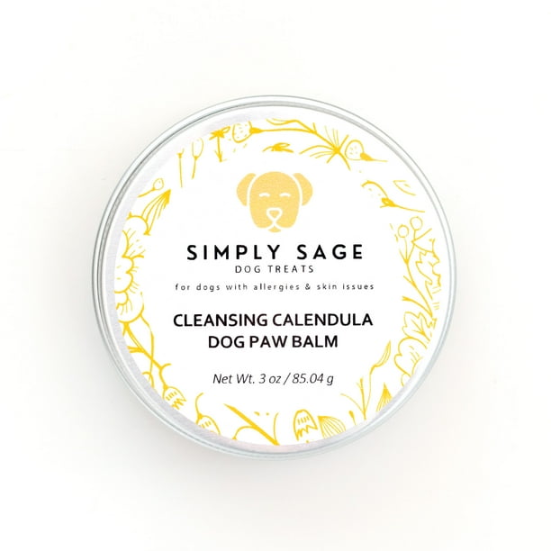 Simply Sage Calendula Dog Paw Balm, Dry Paw Pads, Rough and Crusty Paws