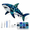A, variant on DIY Sea Glass Mosaic Art Kit, Beginner Shark Craft Kit with Acrylic Mosaic Pieces, Adhesive and Tools, Relaxing Ocean Animal DIY Project, Shark