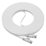 Ultra Clarity Cables Cat6 Ethernet Cable, UTP Cat6, RJ45, Network Cord, Patch, Internet Cable, LAN Cable, White, 50 ft
