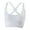 White, variant on huanledash Sports Bra Solid Color Breathable Stretchy Padded Intimacy Shockproof Soft High Elasticity U-shaped Lady Bra Daily Wear Clothes