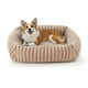 thumbnail image 1 of Cama para perro MIXJOY, tamaño mediano, 76 x 61 x 20 cm, lavable, de felpa, color beige, 1 of 7