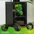 thumbnail image 3 of ToxiRium 18x18x36Inch Hybrid PVC Reptile Cage| Ventilated Habitat Enclosure with Interchangeable Acrylic & Mesh Doors, Durable Tank for Gecko, Chameleon, Snake, Frog, Easy Assembly, Front Dual Access, 3 of 7