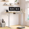 thumbnail image 3 of FEZIBO Electric Stand up Desk Frame, Height Adjustable Standing Desk Frame, White, 3 of 7