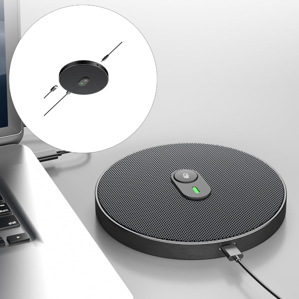 Metal Desktop Microphone With Touch Mute And LED Light For Video Calls Streaming Podcasts