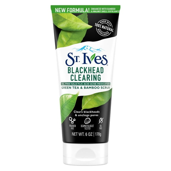 St. Ives Blackhead Clearing Green Tea and Bamboo Face Scrub 6 Oz., Pack of 6