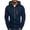 Navy, variant on Men's Zip Up Hoodie Jacket with Arm Zipper Details Long Sleeve Crewneck Sports Casual Outerwear