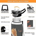 thumbnail image 4 of Cats and Moon Leaves Sports Water Bottle Portable Travel Mug 32oz BPA Free Leak Proof Straw Transparent Tritan for Gym Yoga Cycling Camping, 4 of 7