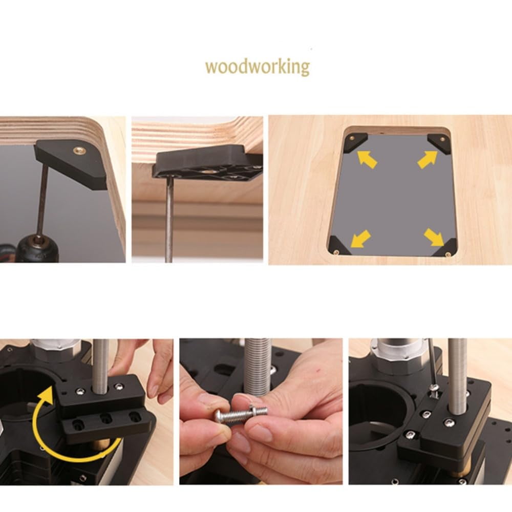 Woodworking Heavy Duty Router Lift with Aluminium Router Table Insert Plate Woodworking Tools