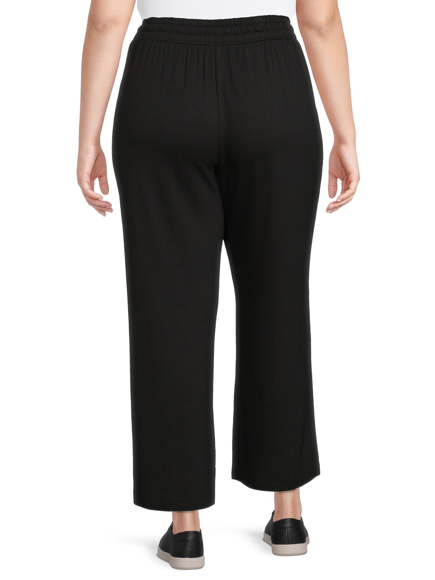 Terra & Sky Women's Plus Size Wide-Leg Knit Pants