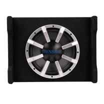 Jensen J10ASB 10" Subwoofer in Multi-Mounting Enclosure w/ Built-in Powered Amplifier, 14 lbs., New