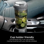 Open Box Ninja Blast Portable Personal 18 Oz Blender w/ Leak Proof Lid & Easy Sip Spout, Rechargeable Base, BC150BK Black