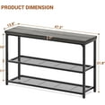 thumbnail image 3 of 32" Small Console Table with Storage, Narrow Entryway Table, Sofa Table for Living Room, Sturdy 3-Tier Console Tables for Living Room, Hallway, Foyer & Bedroom, Rustic Brown, 3 of 8