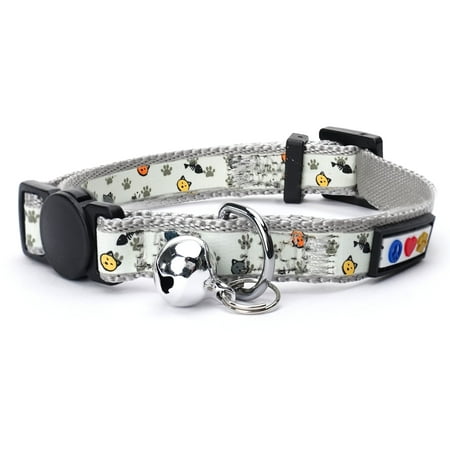 UPC: 0735255514346 | Pawtitas Glow In The Dark Cat Collar with Safety Buckle and Bell
