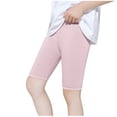 thumbnail image 5 of ZACPNCV Girls Bermuda Shorts Knee Length Summer Casual Shorts Lightweight Elastic Waist Short Pants Pink 7-8 Years, 5 of 7