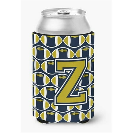 

Letter Z Football Blue & Gold Can or Bottle Hugger 0.25 x 4 x 5.5 in.