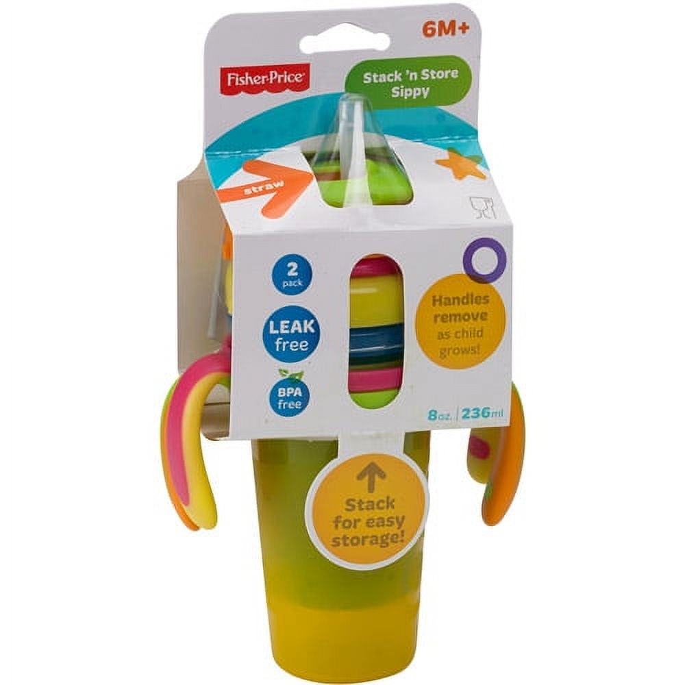 Wholesale Fisher Price Straw Cup W/ Handles MULTI COLOR