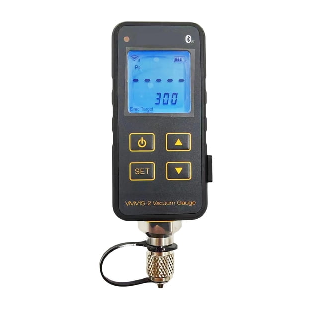 Jauge de Vide Intelligente Bluetooth Testeur de Vide Numérique Micron Détecteur de Fuite de Réfrigérant HVAC, Résistant à l'Usure